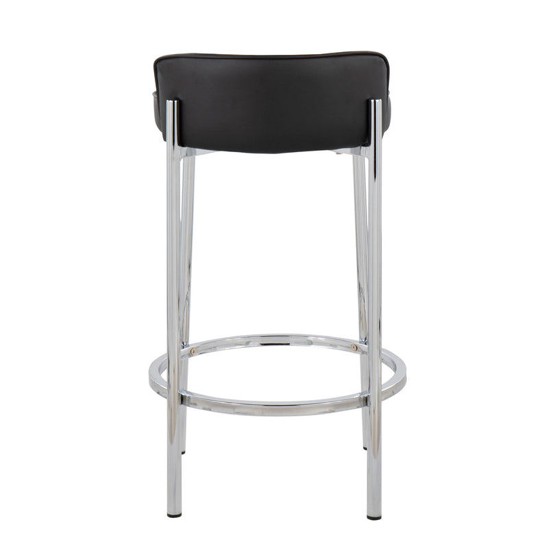Pair of Lumi Source Chloe contemporary counter stools with sleek design, perfect for modern kitchen or bar seating.