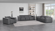 1224 - 7-Piece Modular Power Reclining Sofa, Loveseat & Chair Set In With 5 Power Recliners & Power Headrests - R&R Furniture Gallery (Fountain Valley, CA)