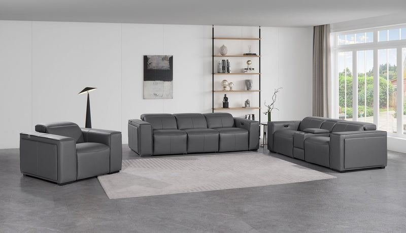 1224 - 7-Piece Modular Power Reclining Sofa, Loveseat & Chair Set In With 5 Power Recliners & Power Headrests - R&R Furniture Gallery (Fountain Valley, CA)