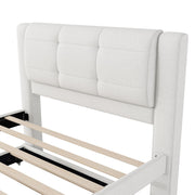 Upholstery Platform Bed With Trundle, Trundle Can Be Flat Or Erected - R&R Furniture Gallery (Fountain Valley, CA)