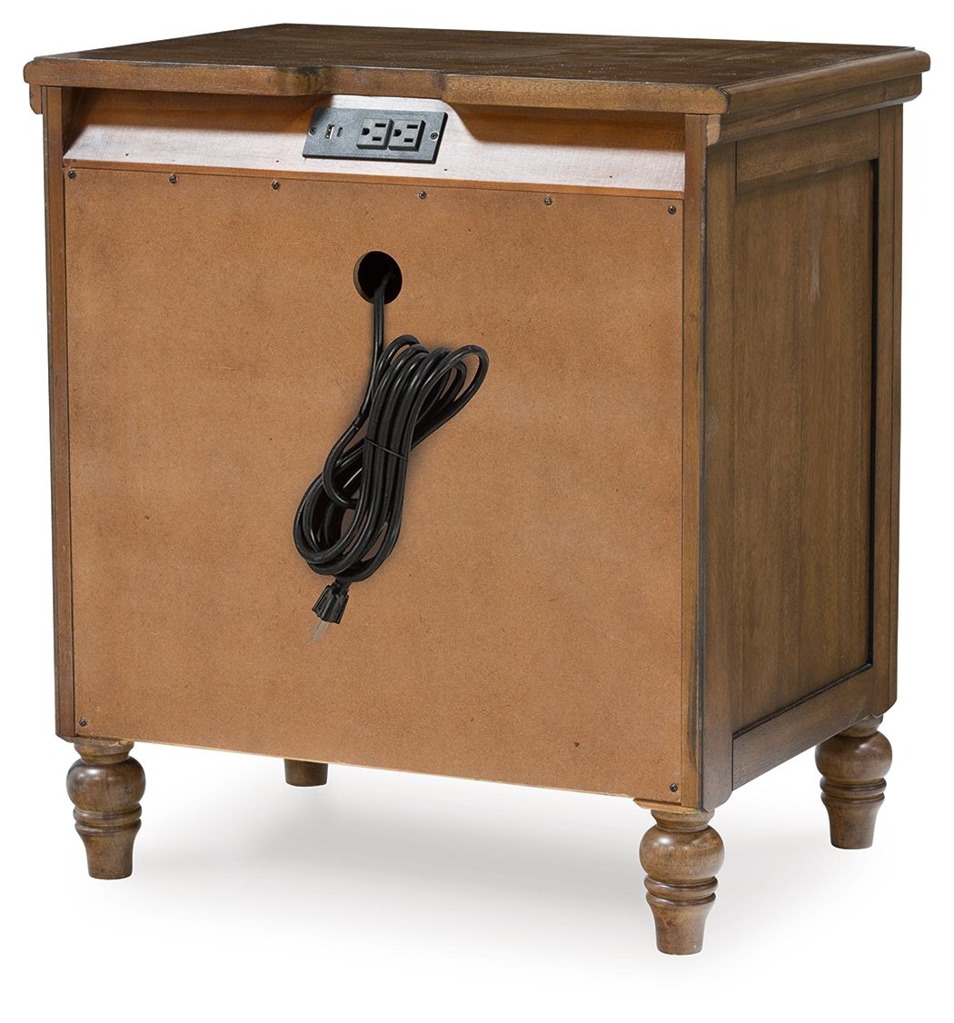 Sturlayne - Three Drawer Night Stand - Brown - R&R Furniture Gallery (Fountain Valley, CA)