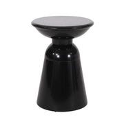 Modern metal outdoor end table by Noble House featuring a large, sleek design with a sturdy frame and contemporary style.