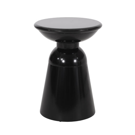 Modern metal outdoor end table by Noble House featuring a large, sleek design with a sturdy frame and contemporary style.