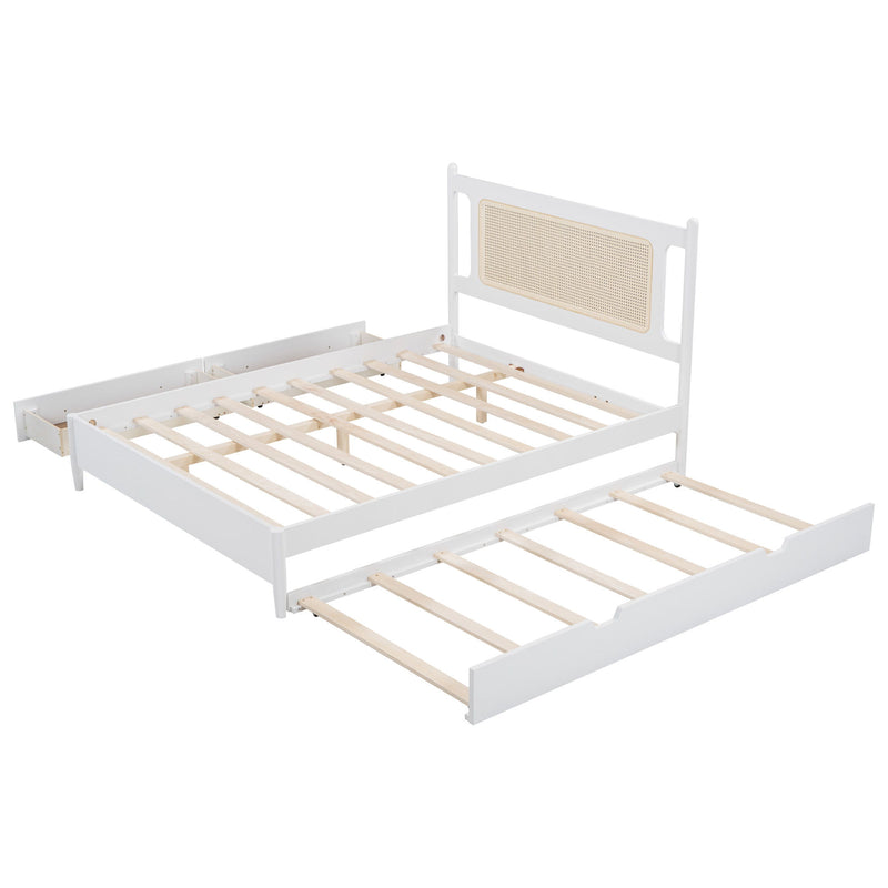Platform Bed With 2 Big Drawers & Trundle - R&R Furniture Gallery (Fountain Valley, CA)