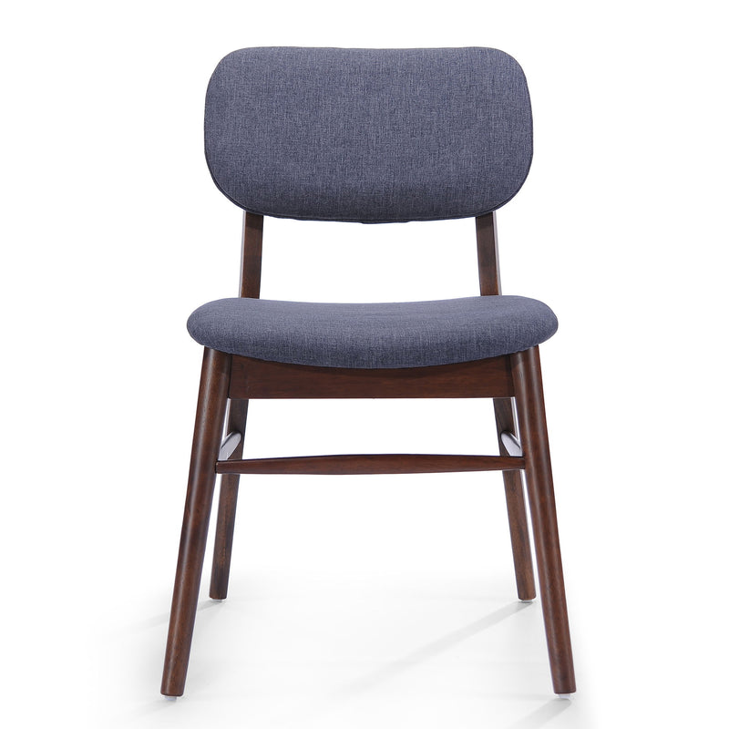 Pair of upholstered Noble House comfort dining chairs with padded seats and backrests, set of two for stylish dining room seating.