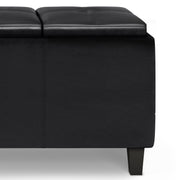 Avalon - Tray Storage Ottoman With Lift Up Lids - Midnight Black - R&R Furniture Gallery (Fountain Valley, CA)