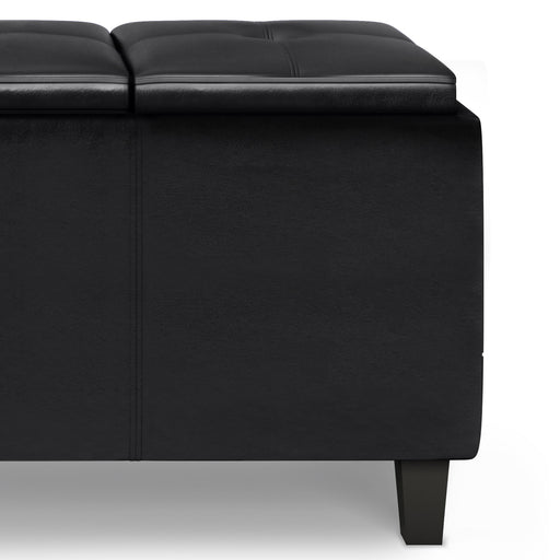 Avalon - Tray Storage Ottoman With Lift Up Lids - Midnight Black - R&R Furniture Gallery (Fountain Valley, CA)