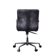 Barack - Office Chair - Vintage Black Top Grain Leather & Aluminum - R&R Furniture Gallery (Fountain Valley, CA)