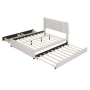 Upholstered Platform Bed With Drawers, Classic Headboard Design - R&R Furniture Gallery (Fountain Valley, CA)