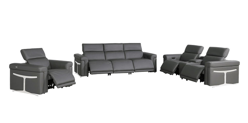 1126 - 7-Piece Modular Power Reclining Sofa, Loveseat & Chair Set In With 6 Power Recliners & Power Headrests