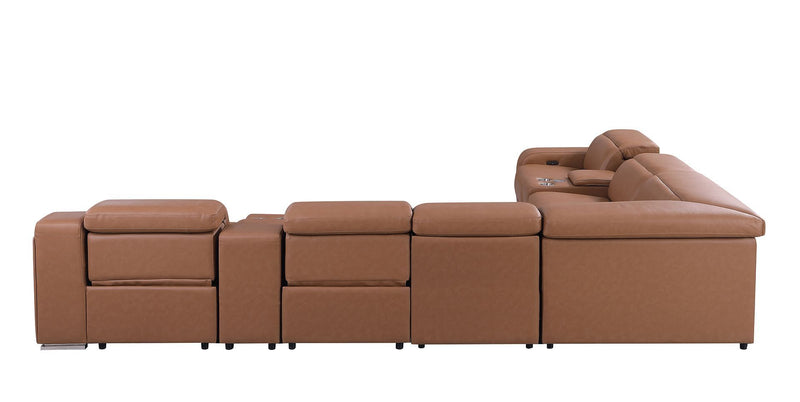 1116 - 8-Piece L-Shaped Sectional Sofa In With 3 Power Recliners & Power Headrests
