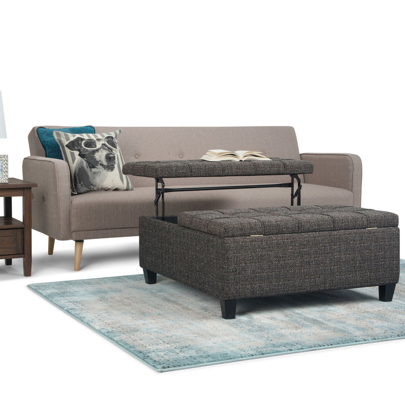 Harrison - Upholstered Coffee Table Storage Ottoman - R&R Furniture Gallery (Fountain Valley, CA)