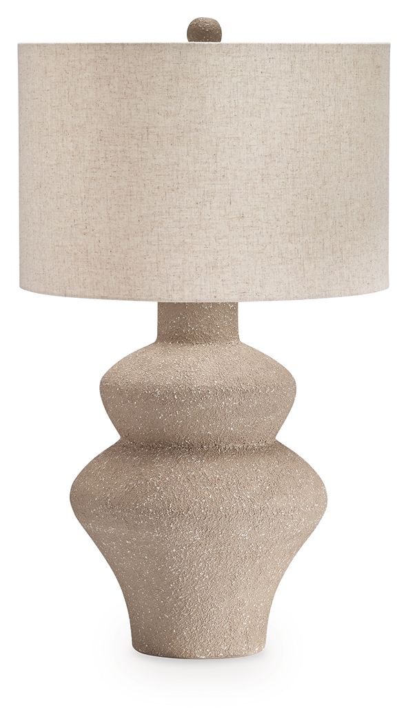 Jossleigh - Metal Table Lamp - Beige - R&R Furniture Gallery (Fountain Valley, CA)