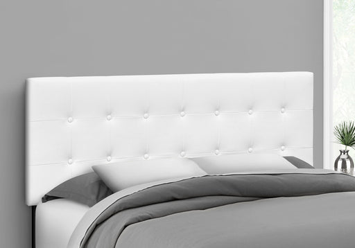 Queen Size Headboard Only Upholstered Leather Look - White - R&R Furniture Gallery (Fountain Valley, CA)