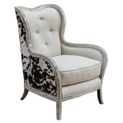 Uttermost Chalina high back white armchair with plush cushioning and sleek design, perfect for modern living spaces.