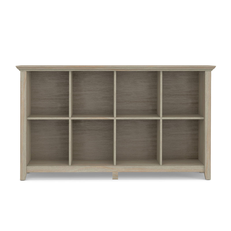 Handcrafted Acadian cube storage organizer by Simpli-Home with multiple open compartments for versatile storage.