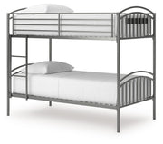 Lanceburg - Twin/Twin Bunk Bed With Ladder - Gray - R&R Furniture Gallery (Fountain Valley, CA)
