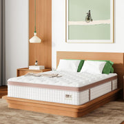 12" King Size Firm Hybrid Mattress, Gel Memory Foam & Pocket Springs, Pressure Relief, Motion Isolation, Ergonomic Bed - White - R&R Furniture Gallery (Fountain Valley, CA)