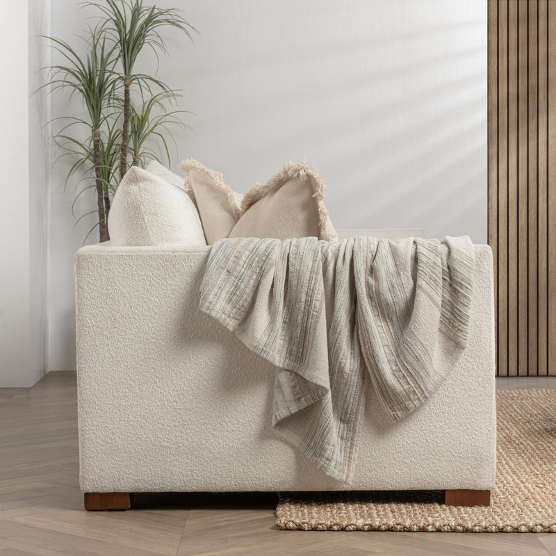 Throws - 50" x 70" TC Rockport Throw - Ivory Multi - R&R Furniture Gallery (Fountain Valley, CA)