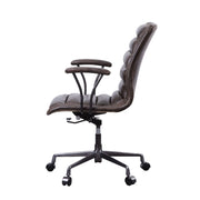 Zooey - Office Chair - Distress Chocolate Top Grain Leather - R&R Furniture Gallery (Fountain Valley, CA)
