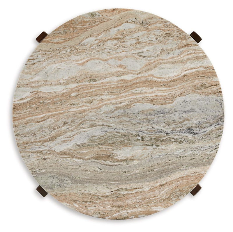 Tanidore - Round Cocktail Table - Warm Brown - R&R Furniture Gallery (Fountain Valley, CA)