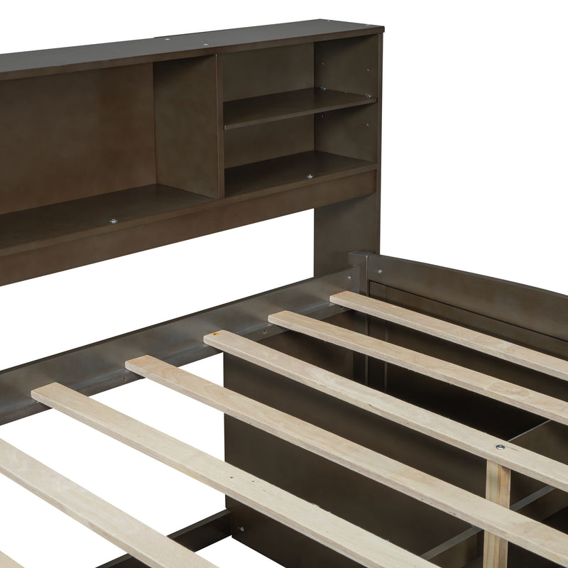 Daybed With 2 Bedside Cabinets, Upper Shelves And 4 Drawers - R&R Furniture Gallery (Fountain Valley, CA)