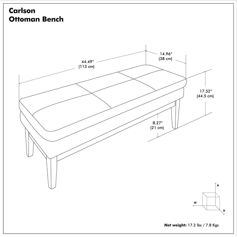 Carlson - Ottoman Bench, Mid Century Design - R&R Furniture Gallery (Fountain Valley, CA)