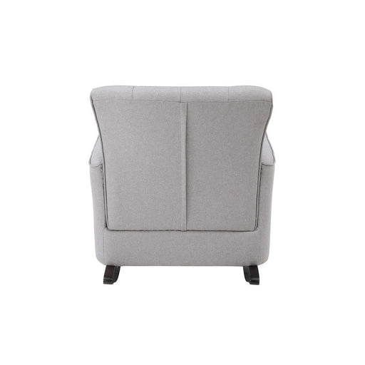 Denzell - Rocking Chair - Light Gray Linen - R&R Furniture Gallery (Fountain Valley, CA)