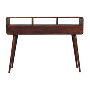 Triple Curved Console Table - Brown - R&R Furniture Gallery (Fountain Valley, CA)