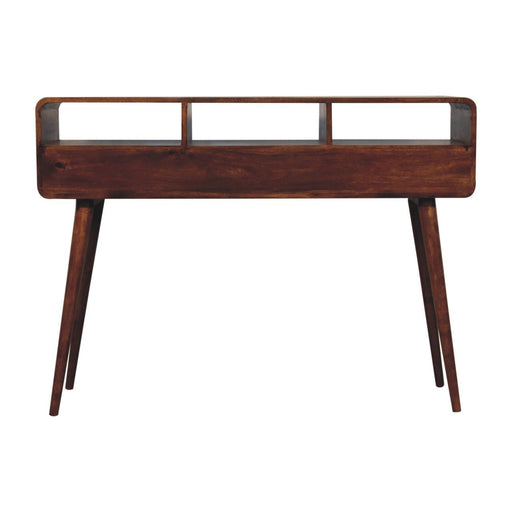 Triple Curved Console Table - Brown - R&R Furniture Gallery (Fountain Valley, CA)