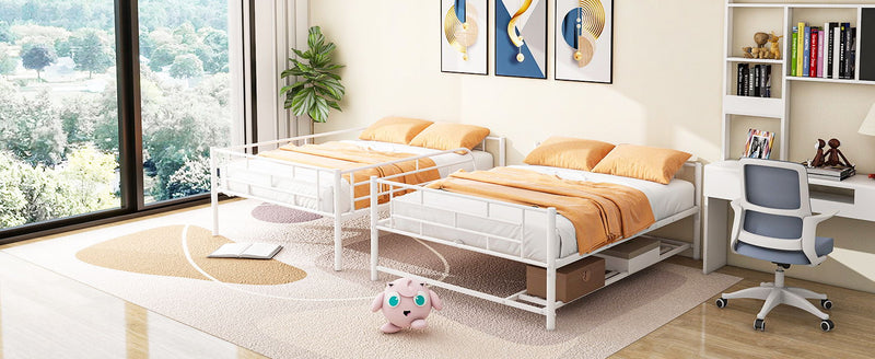 Metal Bunk Bed With Shelf And Guardrails - R&R Furniture Gallery (Fountain Valley, CA)