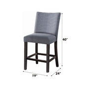 Yelena - Counter Height Chair (Set of 2) - Fabric & Weathered Espresso - R&R Furniture Gallery (Fountain Valley, CA)
