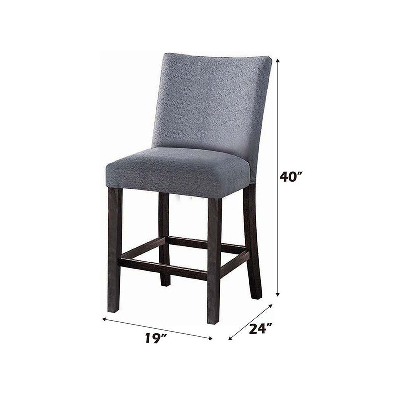 Yelena - Counter Height Chair (Set of 2) - Fabric & Weathered Espresso - R&R Furniture Gallery (Fountain Valley, CA)