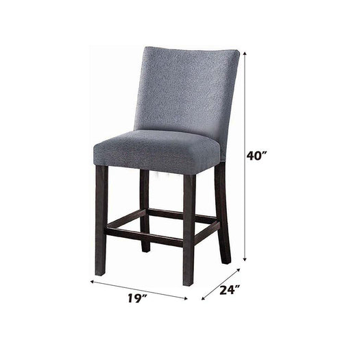 Yelena - Counter Height Chair (Set of 2) - Fabric & Weathered Espresso - R&R Furniture Gallery (Fountain Valley, CA)