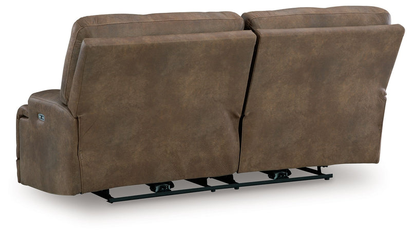 Beckley Place - 2 Seat Power Reclining Sofa With Adjustable Headrest - Earth - R&R Furniture Gallery (Fountain Valley, CA)