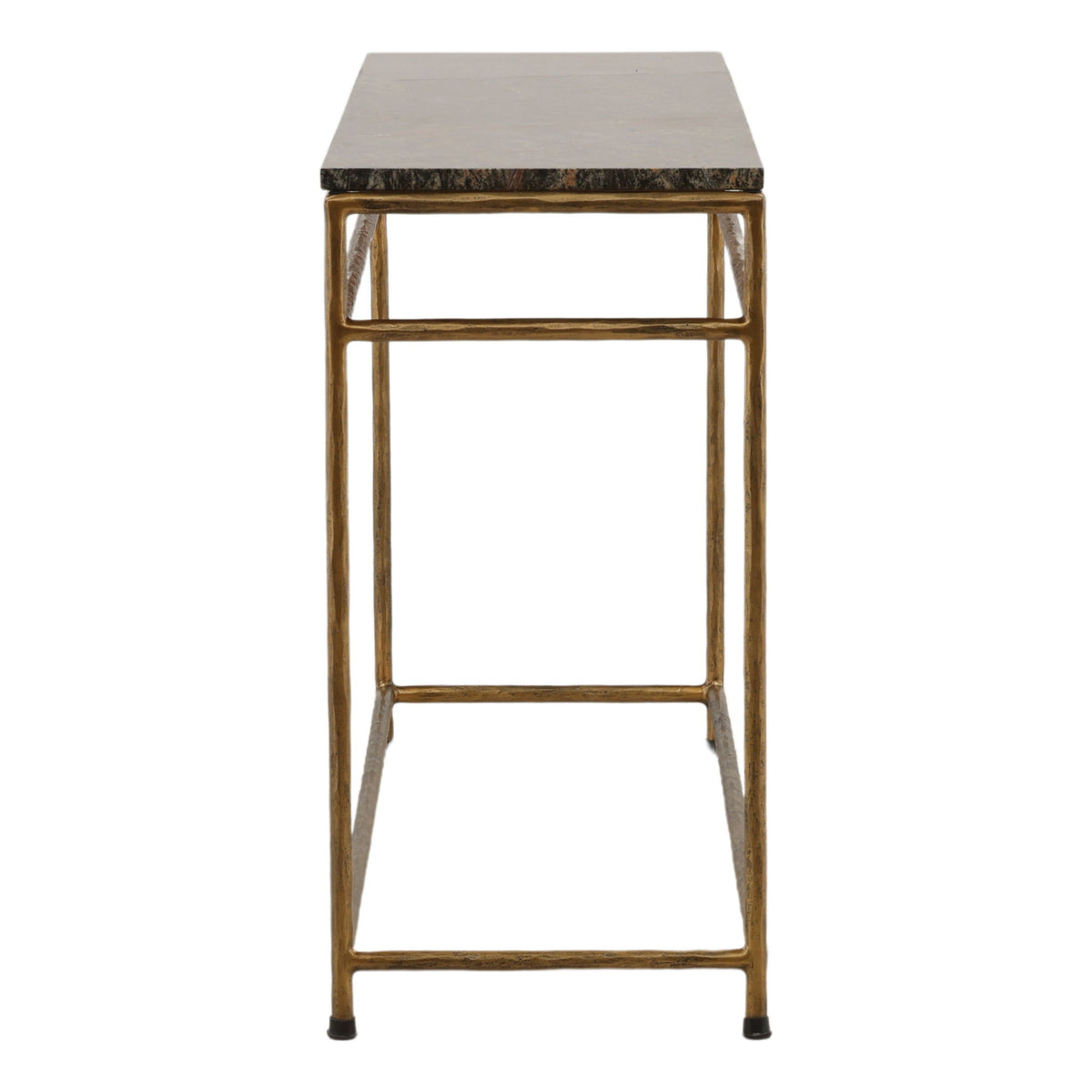 Anselmo - Console Table - Brown And Green And Antique Brass