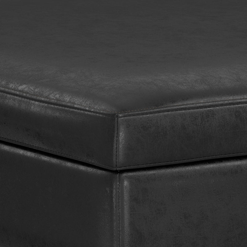 Owen - Multifunctional Square Coffee Table Storage Ottoman - R&R Furniture Gallery (Fountain Valley, CA)