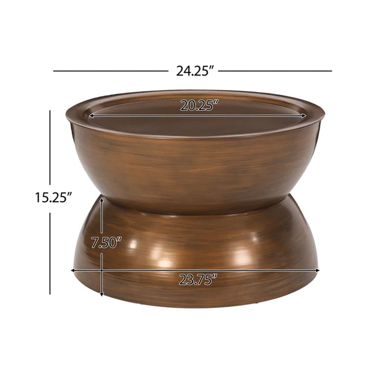 Sparling - Modern Iron Hourglass Coffee Table - R&R Furniture Gallery (Fountain Valley, CA)