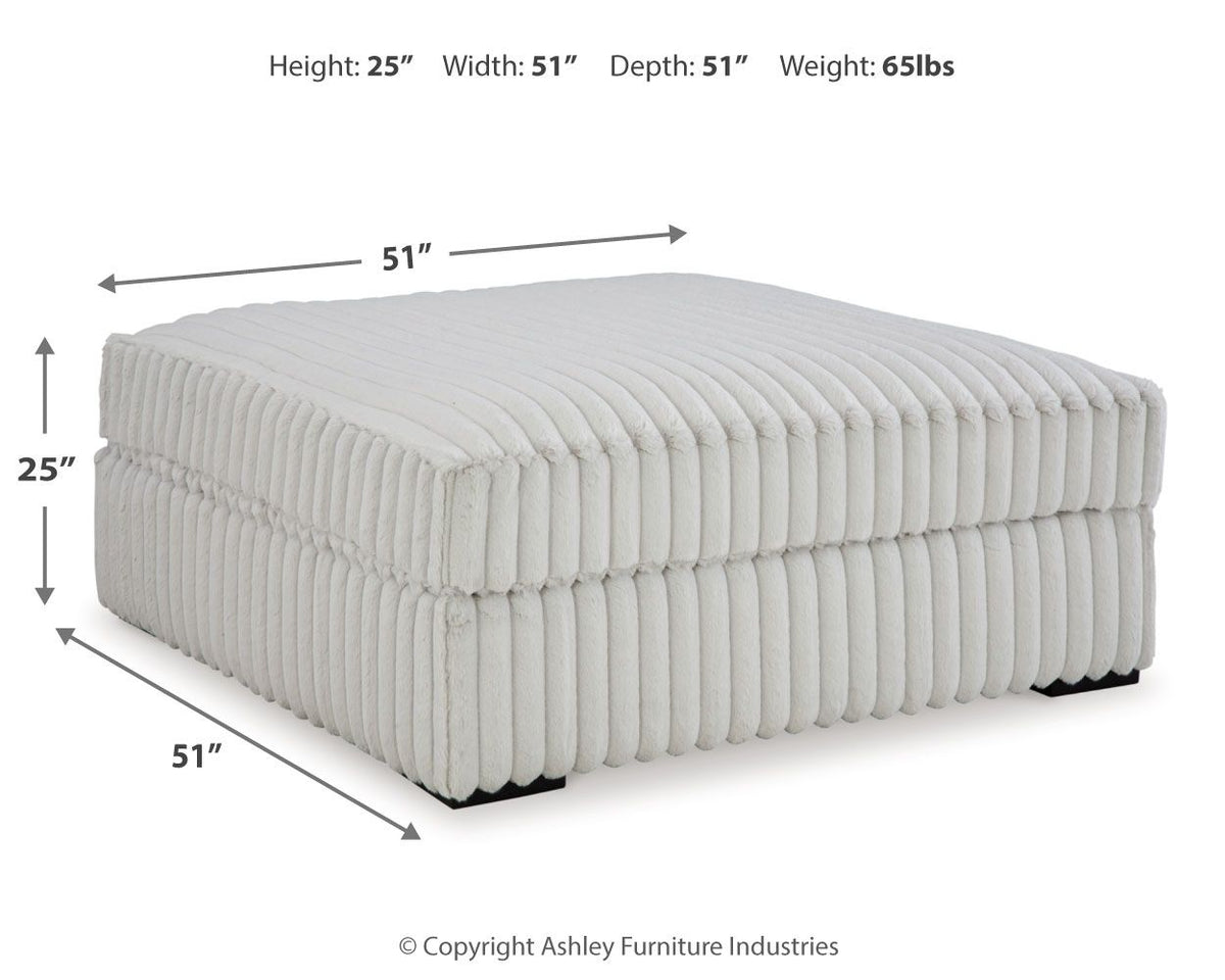 Stupendous - Oversized Accent Ottoman - Alloy - R&R Furniture Gallery (Fountain Valley, CA)