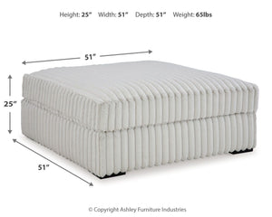 Stupendous - Oversized Accent Ottoman - Alloy - R&R Furniture Gallery (Fountain Valley, CA)