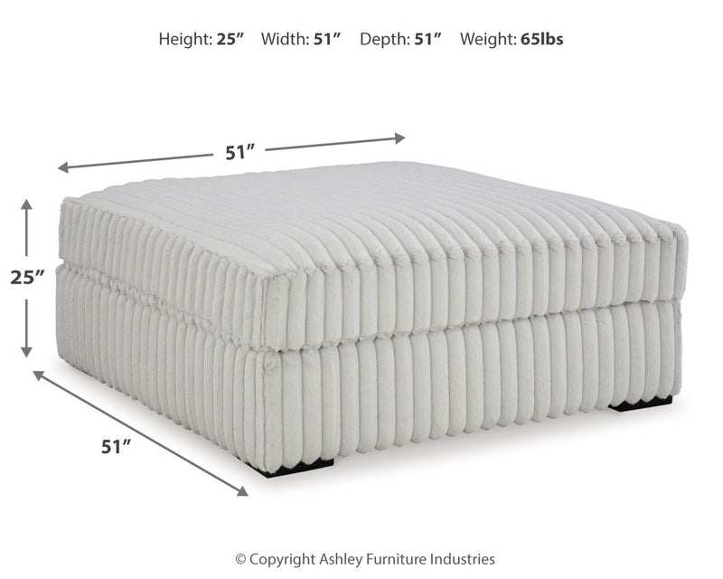 Stupendous - Oversized Accent Ottoman - Alloy - R&R Furniture Gallery (Fountain Valley, CA)