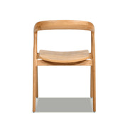 Simeon - Scandinavian Sculpted Dining Chair - Warm Natural Brown - R&R Furniture Gallery (Fountain Valley, CA)