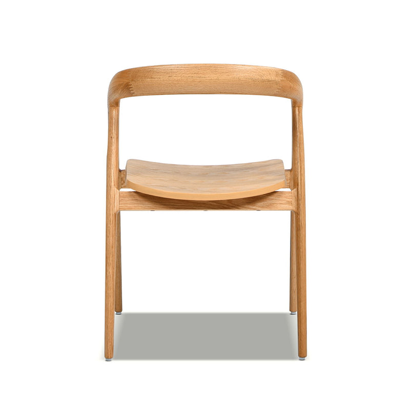 Simeon - Scandinavian Sculpted Dining Chair - Warm Natural Brown - R&R Furniture Gallery (Fountain Valley, CA)