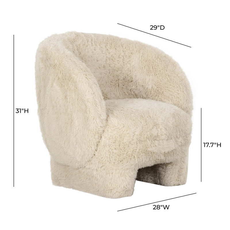 Kiki - Vegan Shearling Accent Chair - R&R Furniture Gallery (Fountain Valley, CA)