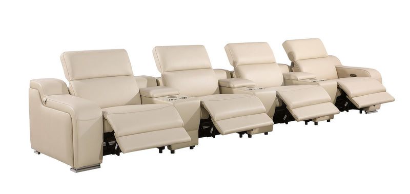 1116 - 7-Piece Modular Power Reclining Sofa In With 4 Power Recliners & Power Headrests