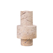 Natural Turned Candle Holder - Travertine - R&R Furniture Gallery (Fountain Valley, CA)
