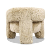 Avalon - Genuine Sheepskin Fur Split Barrel Back Accent Chair - Natural Blonde - R&R Furniture Gallery (Fountain Valley, CA)