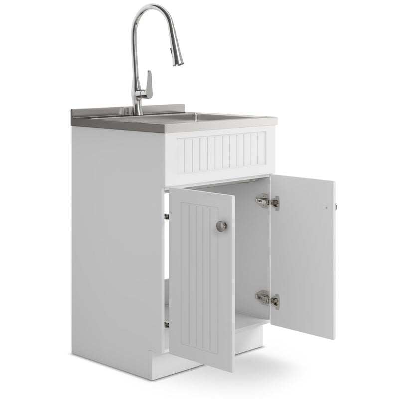 Beckham - Laundry Cabinet & Faucet And Stainless Steel Sink - R&R Furniture Gallery (Fountain Valley, CA)