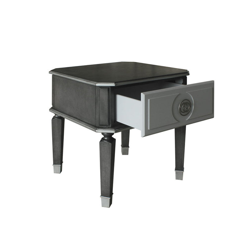 House Beatrice - End Table - Charcoal & Light Gray - R&R Furniture Gallery (Fountain Valley, CA)