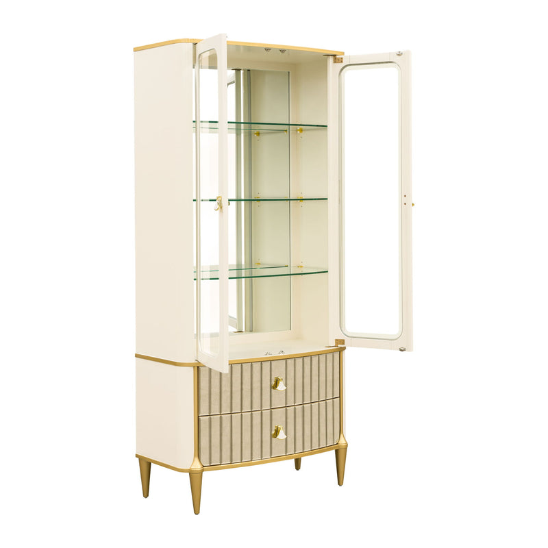 Scotts Square - Display Cabinet - Light Champagne - R&R Furniture Gallery (Fountain Valley, CA)